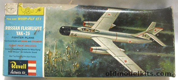 Revell 1/50 Whip-Fly Russian Yak-25 Flashlight - With Sound and Streamers, H158-129 plastic model kit